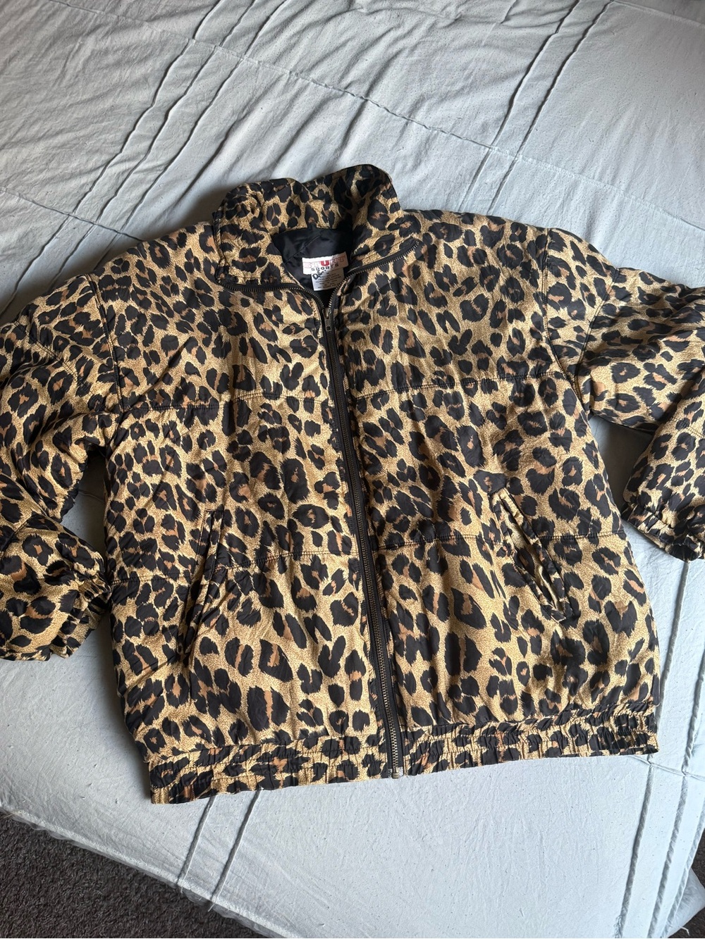 Vintage Stunts Sports Silk Puffer Jacket